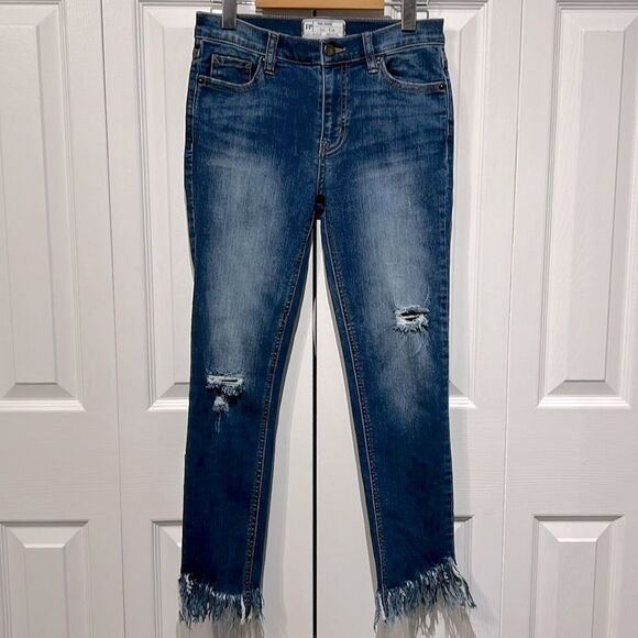 Free People Great‎ Heights Frayed Skinny Jeans Size 26 - Picture 1 of 12